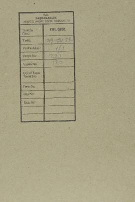 Dosya 221, Gömlek 130, March 11, 1898 (Gregorian calendar) - 27 Şubat 1313 (Ottoman fiscal calendar - Rumi)
